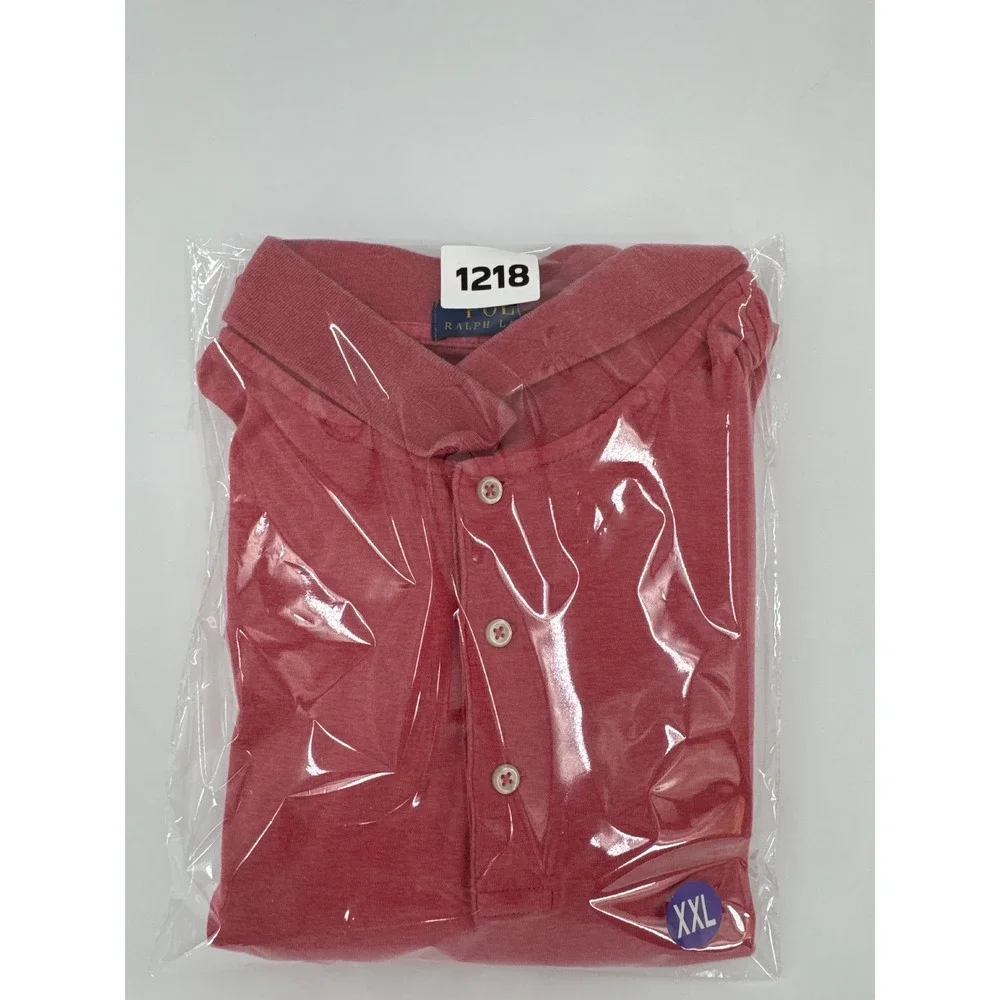 Polo Ralph Lauren Men's Red Heathered Classic Fit Polo‎ Shirt Size 2XLT
